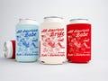 All American Bride Bachelorette Can Coolers - Custom 4th of July Bachelorette Party Favors - Personalized Cozies in Regular and Slim Size