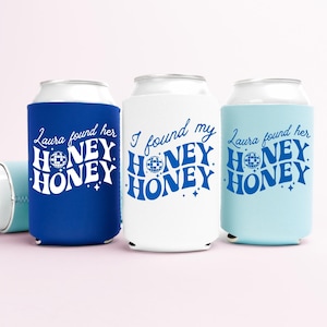 She Found Her Honey Honey Bachelorette Can Coolers, Personalized Bachelorette Drink Can Sleeves, Bachelorette Party Favors, Bach Can Holder