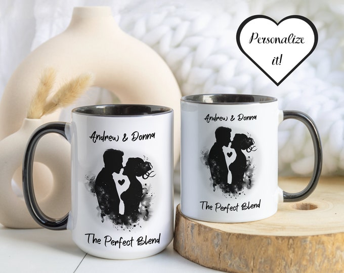 Perfect Blend Mr Mrs Mug, Personalized Mr Mrs Wedding Mug, Custom Wedding Gift, Bride and Groom Mug,Custom Gift For Bride,Bridal Shower Gift