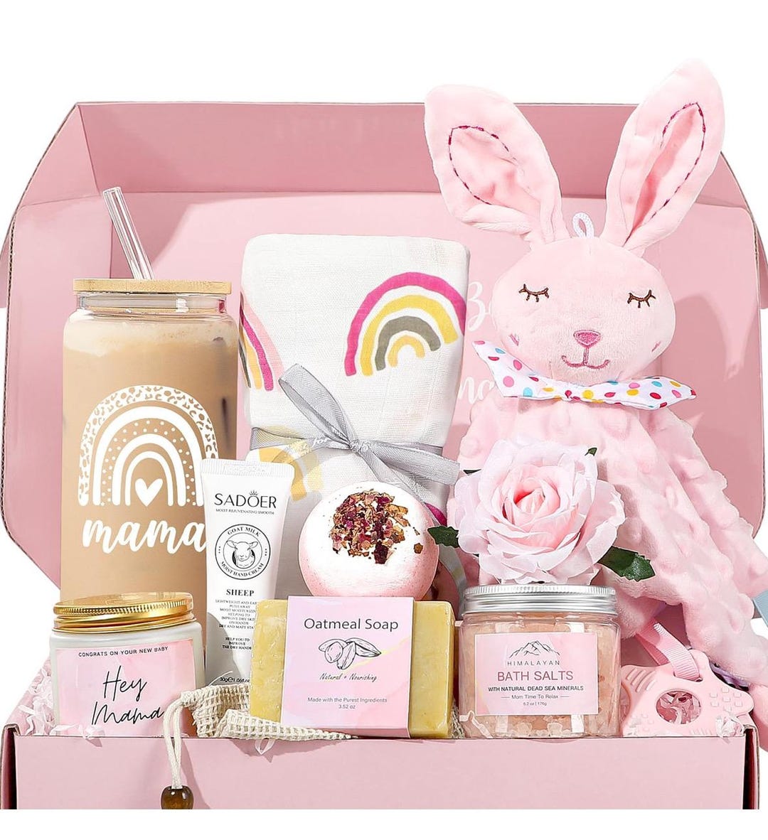 New Mom Gift Box - Baby Shower Basket for Mom and Baby - Postpartum ...