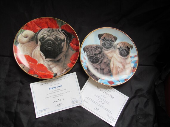 Danbury mint pug plates hot sale
