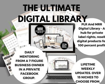 PLR And MRR Digital Library™: un centro para derechos de marcas privadas, reventa de productos digitales para obtener un 100 por ciento de ganancias, Proyecto PLR, Resell Vault