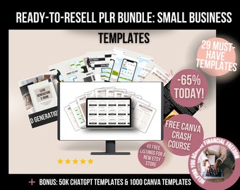 Ready-to-Resell PLR Bundle: Small Business Templates for 100% Profit - 29 Must-Have Designs, Editable Templates, Passive Income