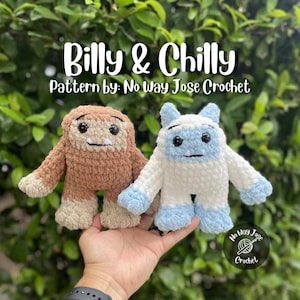Crochet Pattern – Billy the Sasquatch & Chilly the Yeti (PDF Download)