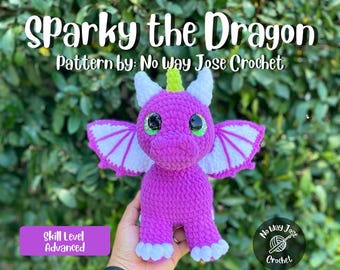 Motif au crochet Sparky le dragon