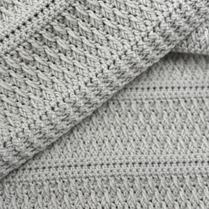 Cream Alpine Stitch Throw