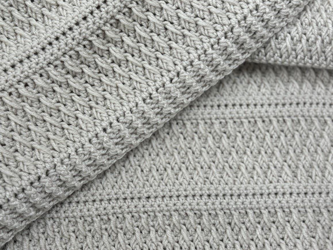 Cream Alpine Stitch Throw