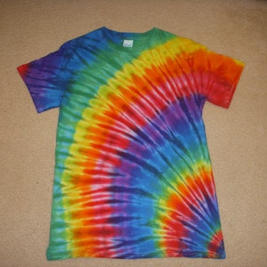 S Krawatte Farbstoff T-shirt, Regenbogen-Fan, klein