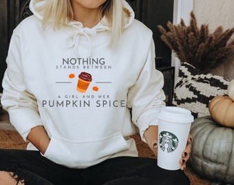 Pumpkin Spice Hoodie, Fall Coffee Sweatshirt for Women, Fall Crewneck Sweatshirt, Pumpkin Spice Latte Shirt, Cozy Autumn Hoodie