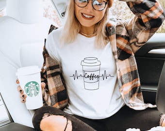 Coffee Shirt for Women | Funny Coffee T shirt, Coffee Lovers Shirt, Cute Tee, Coffee Gift, Coffee Obsessed Shirt, Gift for Coffee Lovers