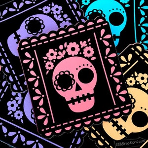 Sugar Skull SVG Banner Cut File Banner for Dia de Muertos, Day of the Dead and Halloween image 2