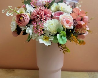 Gobelet bouquet de fleurs