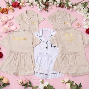 Soft Wedding Party Pajamas, Bridesmaid Pajama Set, Bridal Party Gifts, Bridesmaid Gifts, Bachelorette Party Gifts, Personalized Gifts