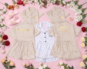 Soft Wedding Party Pajamas, Bridesmaid Pajama Set, Bridal Party Gifts, Bridesmaid Gifts, Bachelorette Party Gifts, Personalized Gifts