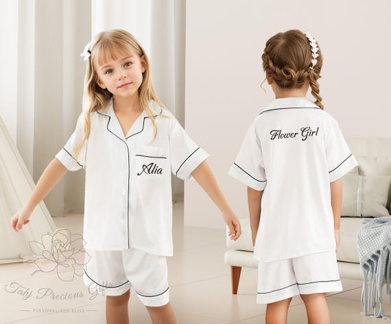 Flower Girl PJs, Custom Matching Junior Bridesmaid Pajamas, Flower Girl Proposal, Sweet 16 Birthday Gifts