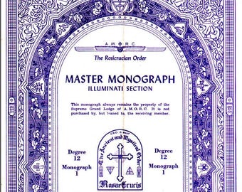 ILLUMINATI 12 (1-10) : Rosicrucian Order AMORC - Master Monographs Illuminati Section - Degree Twelve Nos. 1 - 10 (Missing 7)