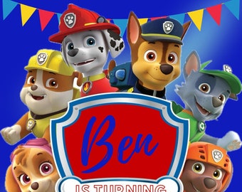 Paw Patrol Birthday Invitation