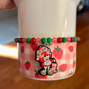 Strawberry Girl Stanley Cup Bracelet Boot Topper