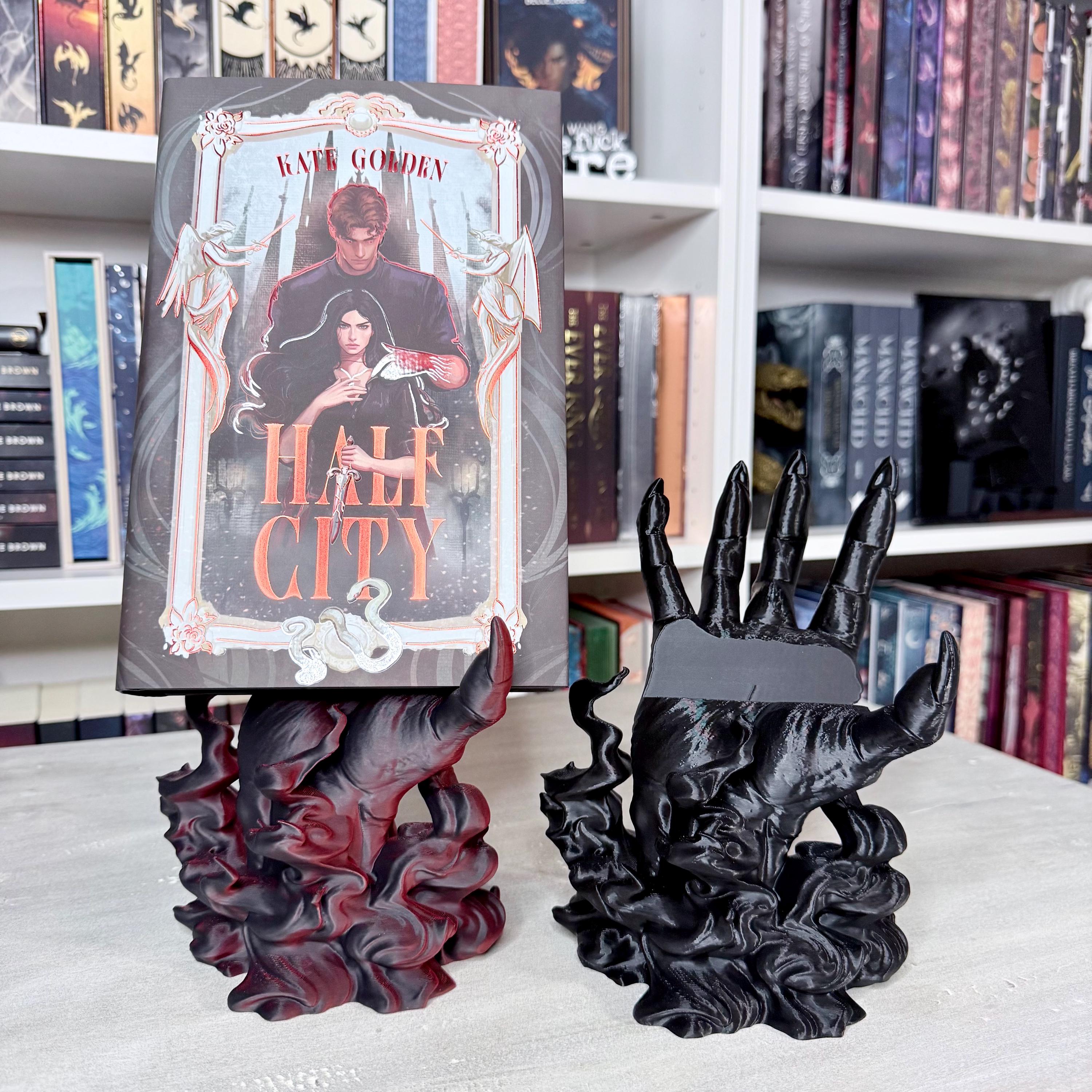 Demon Hand Book Holder Monster Romance Decor Dark Fantasy Book