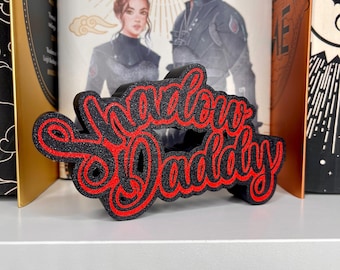 Shadow Daddy BookShelf Sign Library Book Lover Gift Book Club Decor 3d Printed