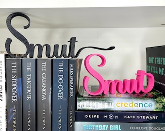 Smut BookShelf Sign Library Book Lover Gift Custom Colors Book Club Decor 3d Printed
