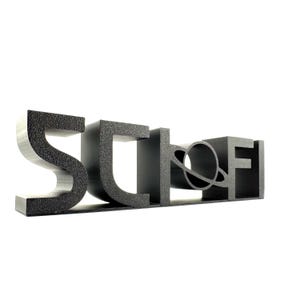 Letrero de estantería de ciencia ficción, regalo para amantes de los libros, decoración para club de lectura, impresión 3D, sala de cine, cueva del hombre