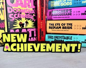 New Achievement! Library Decor Bookshelf, DCC Sign, Book Lover Gift, 3d Printed