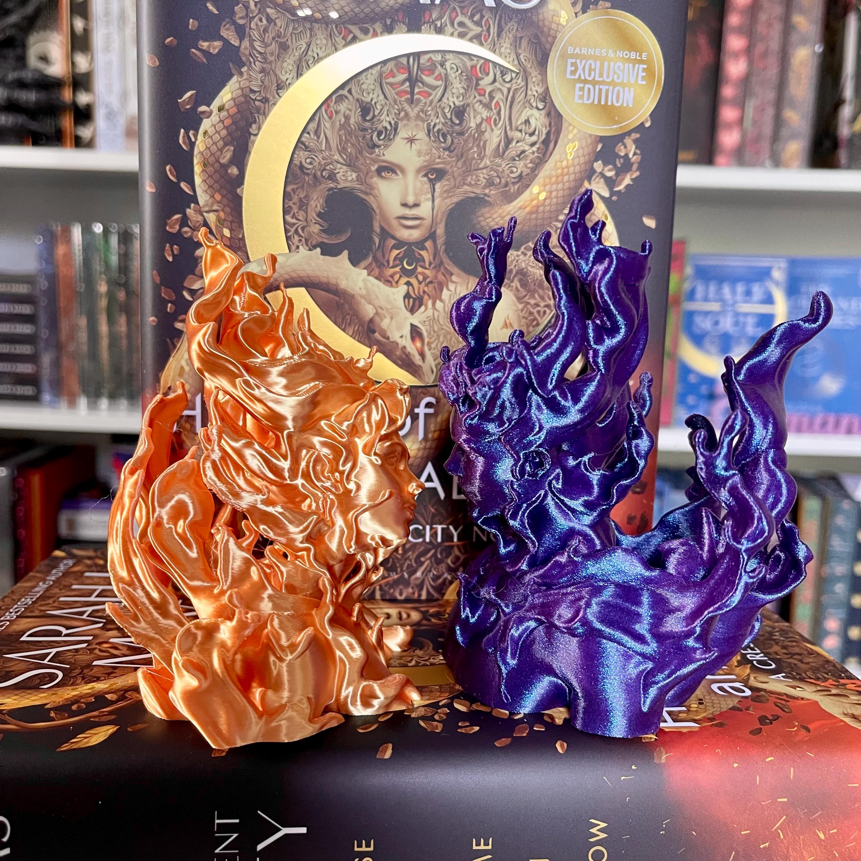 Day and Night Dichotomy Set Bookshelf Decor 3d Printed