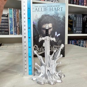 Quicksilver and Sword Bookshelf Decor 3d Printed Fantasy Book Lover Gift image 7
