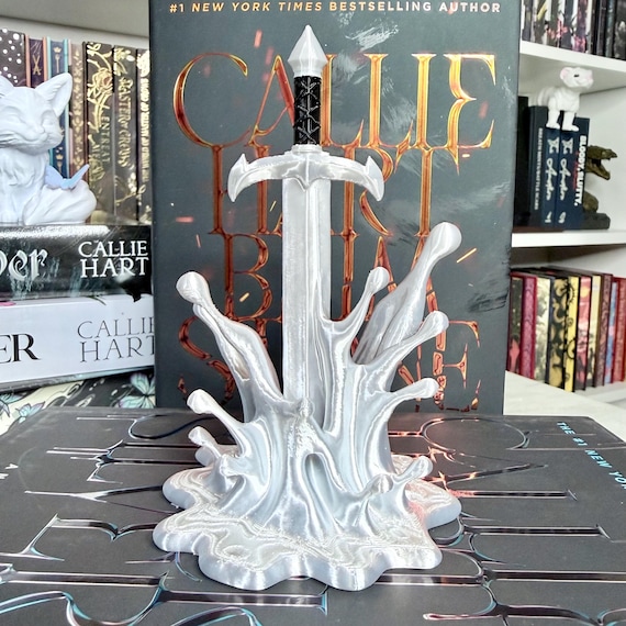Quicksilver and Sword Bookshelf Decor 3d Printed Fantasy Book Lover Gift