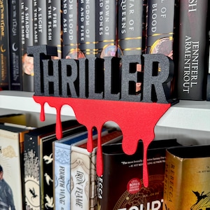BookShelf Sign Thriller Library Decor Book Lover Gift Custom Colors Book Club Decor 3d Printed