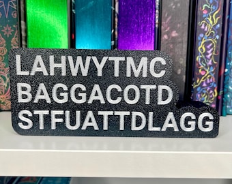 STFUATTDLAGG Library Sign Bookshelf Decor - Spicy Book Lover Gift 3D Printed