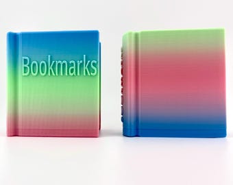 3D Printed Bookshelf Bookmark Holder: Book Lover Gift