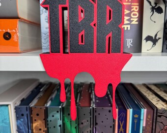 TBR BookShelf Sign Library To Be Read Book Lover Gift Custom Colors Book Club Decor 3d Printed