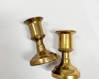 Vntg Brass Candleholders