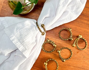 Vintage Brass Napkin Rings