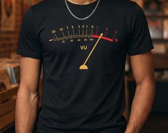 Classic Graphic Tee Black | VU Meter Audio Design | Soft Cotton Crewneck