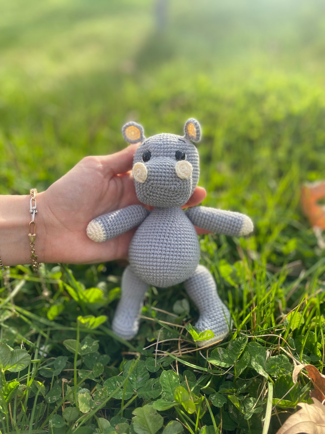 Crochet PATTERN Hippopotamus No Sew Amigurumi Tutorial PDF in English