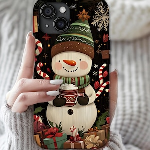 Snowman Winter Wonderland Phone Case: Festive Holiday Design