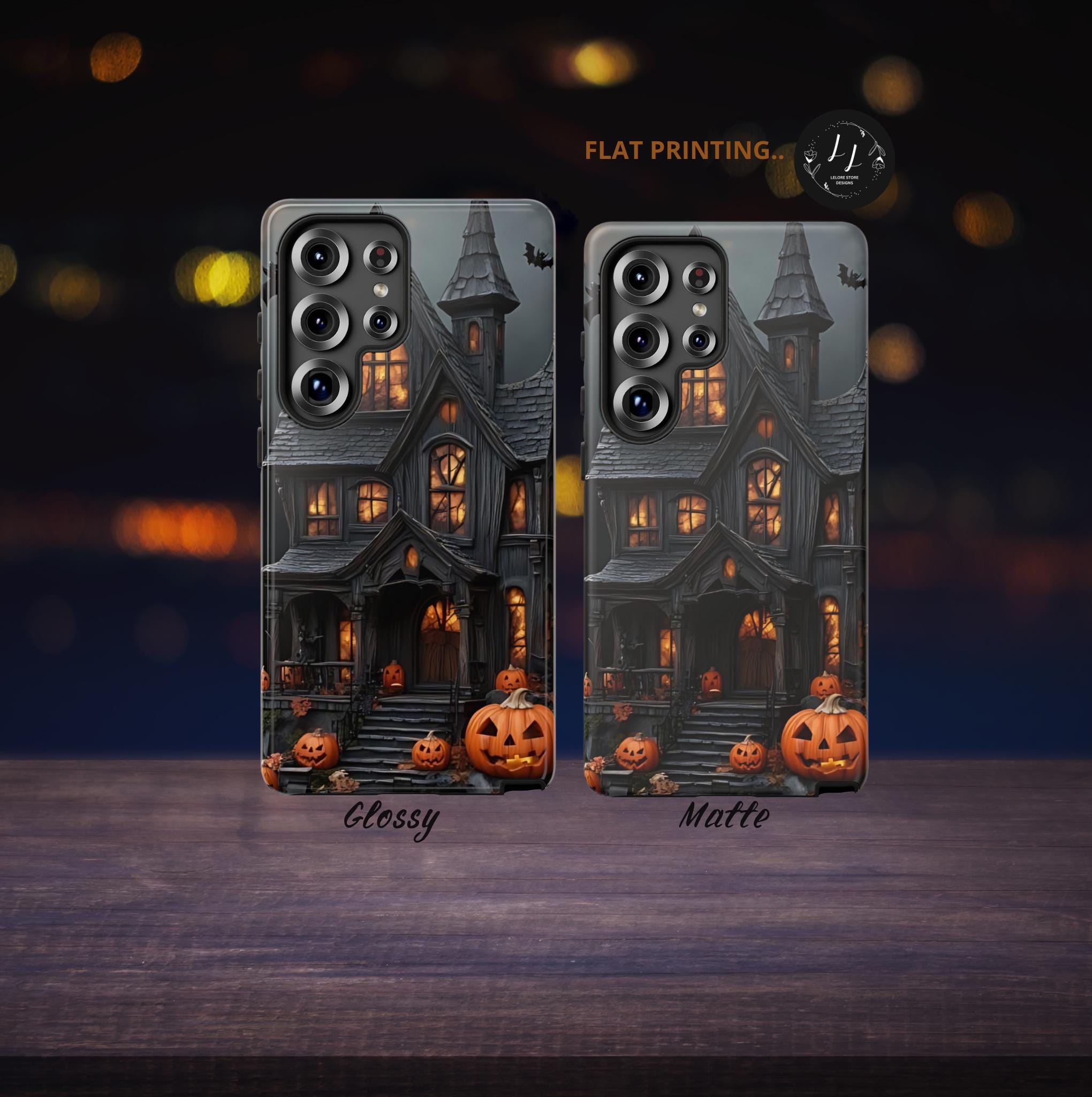 Haunted Mansion Halloween Phone Case, Spooky Gothic Phone Cover, Scary Ghost Phone Protector, Creepy iPhone 16 15,Galaxy S25 Ultra, Pixel 9