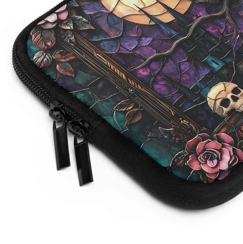 Rave Bookish Laptop Sleeve,Dark Academia Aesthetic iPad  Kindle Case, Gothic Book Lover Gift, Back to School Laptop Pouch