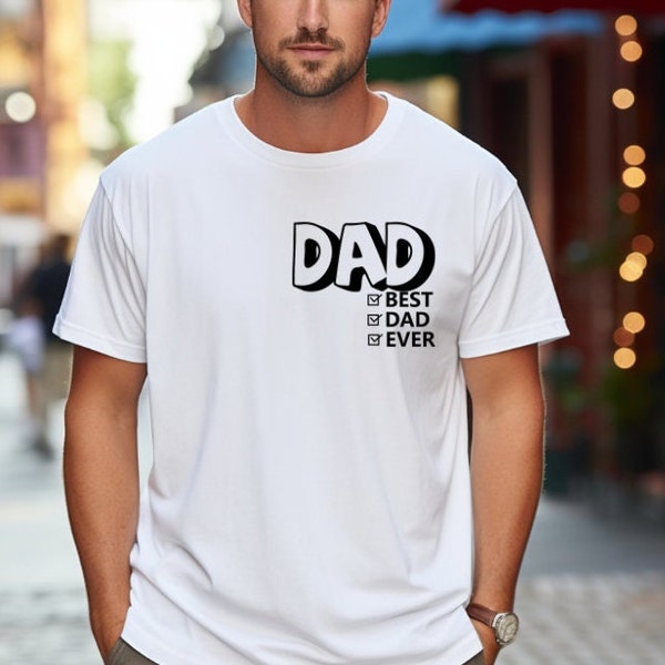 Best Dad Ever Retro Tee - Funny Father's Day Gift - Men's Dad Appreciation Shirt - Unique Gift for Him" Dad Appreciation Clothing, Unique