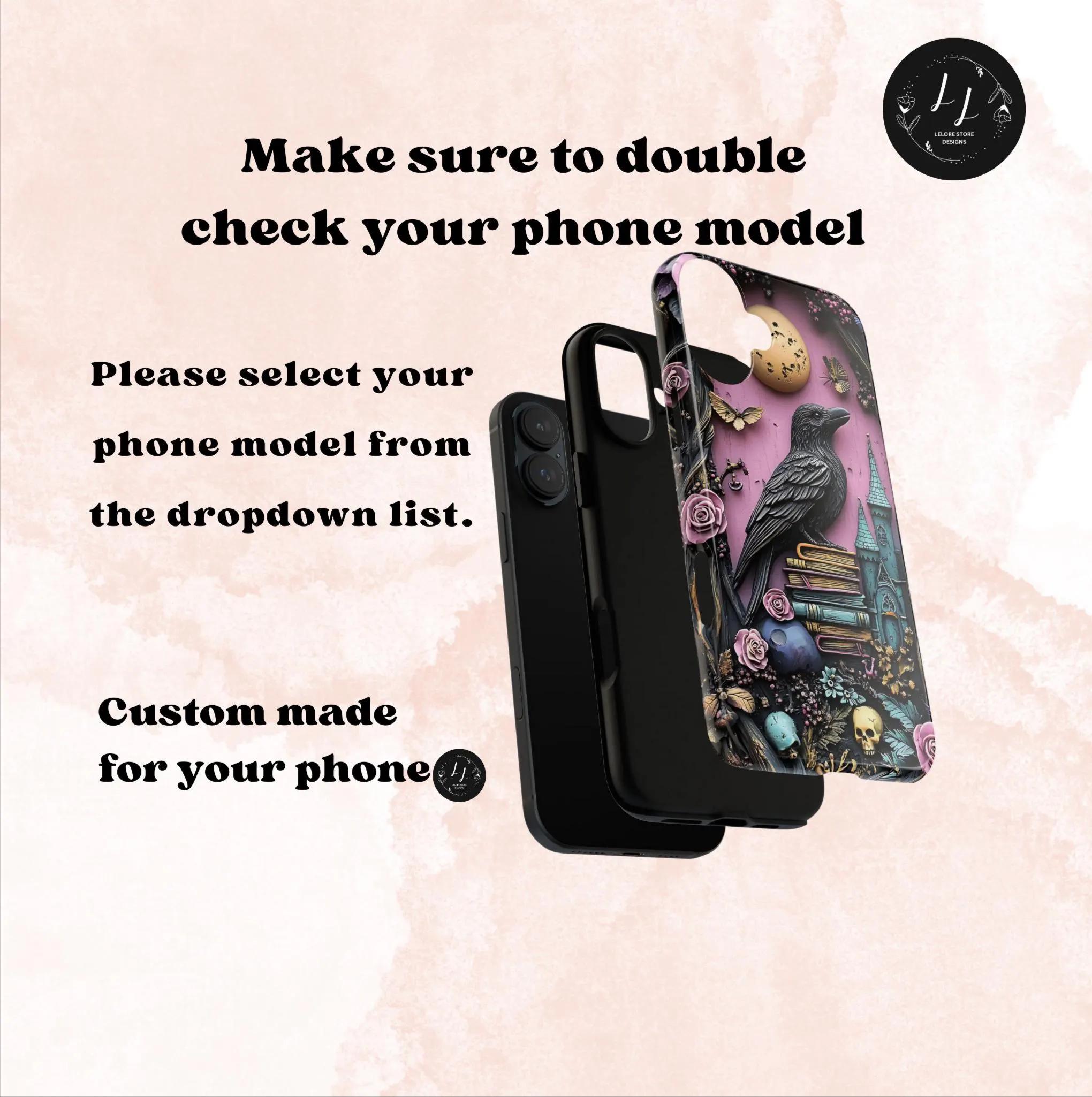 Gothic purple Bookshelf Phone Case Dark Academia Witch Skull floral Book Lover Reading iPhone 16 15 14 13 12, Galaxy S25, Pixel 9 pro case
