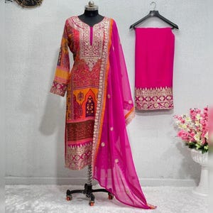 Indian Pakistani Bollywood Designer Salwar Kameez With Dupata Party Wear Dress Indian Women Dress Indian Ethnic Dresses Wedding Dress Women
