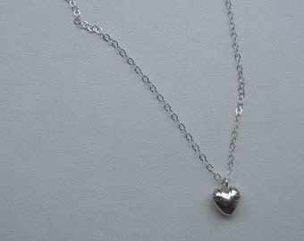 Puffy Heart - sterling silver necklace