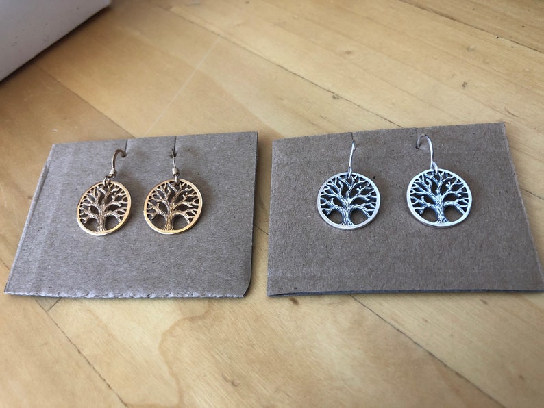 Oakland Love Earrings, Tree of Life Earrings, Oakland tree earrings, sterling silver tree earrings, sterling silver Oakland earrings image 5