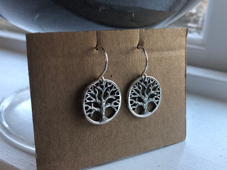 Oakland Love Earrings, Tree of Life Earrings, Oakland tree earrings, sterling silver tree earrings, sterling silver Oakland earrings image 9