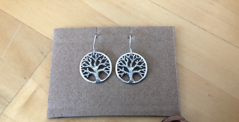 Oakland Love Earrings, Tree of Life Earrings, Oakland tree earrings, sterling silver tree earrings, sterling silver Oakland earrings image 10