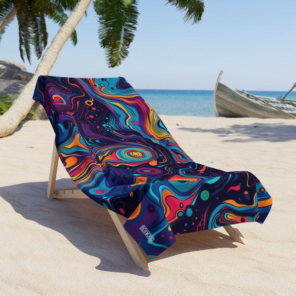 Psychedelic Dreamscape Beach Towel