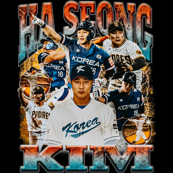 Ha-Seong Kim Shirt Design - Retro 90s Vintage PNG, Bootleg Tee PNG, Graphic Tees Design Png, Instant Download